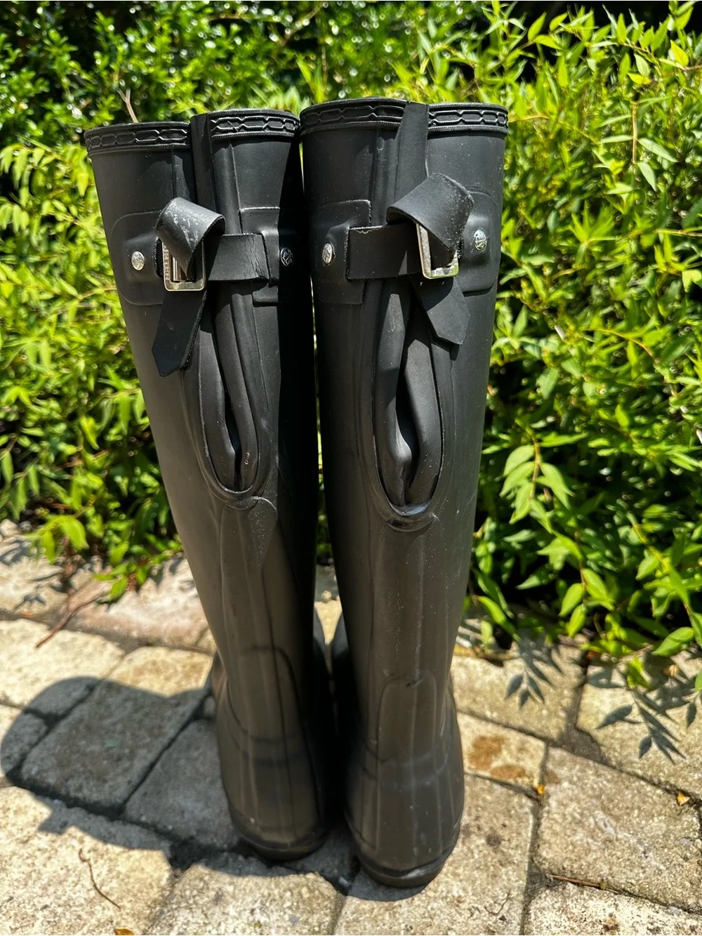 Hunter Black Tall Waterproof Rain Boots - Picture 3 of 6